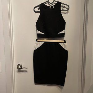 Cefian USA matching set dress, black & white, size S